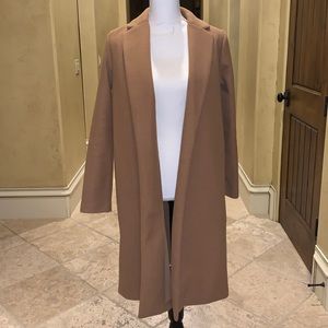 Zara camel long coat size M